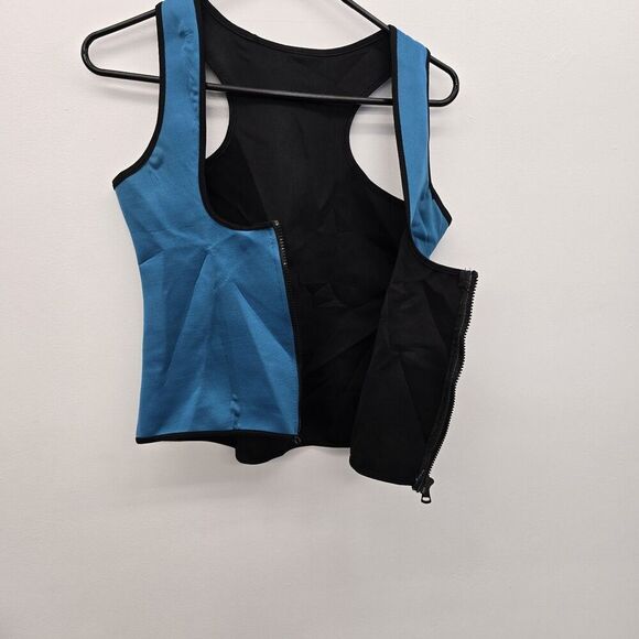Women's Waist Trainer Vest Sauna Belt Body Shaper Size M Turquoise (A49) - Picture 3 of 3